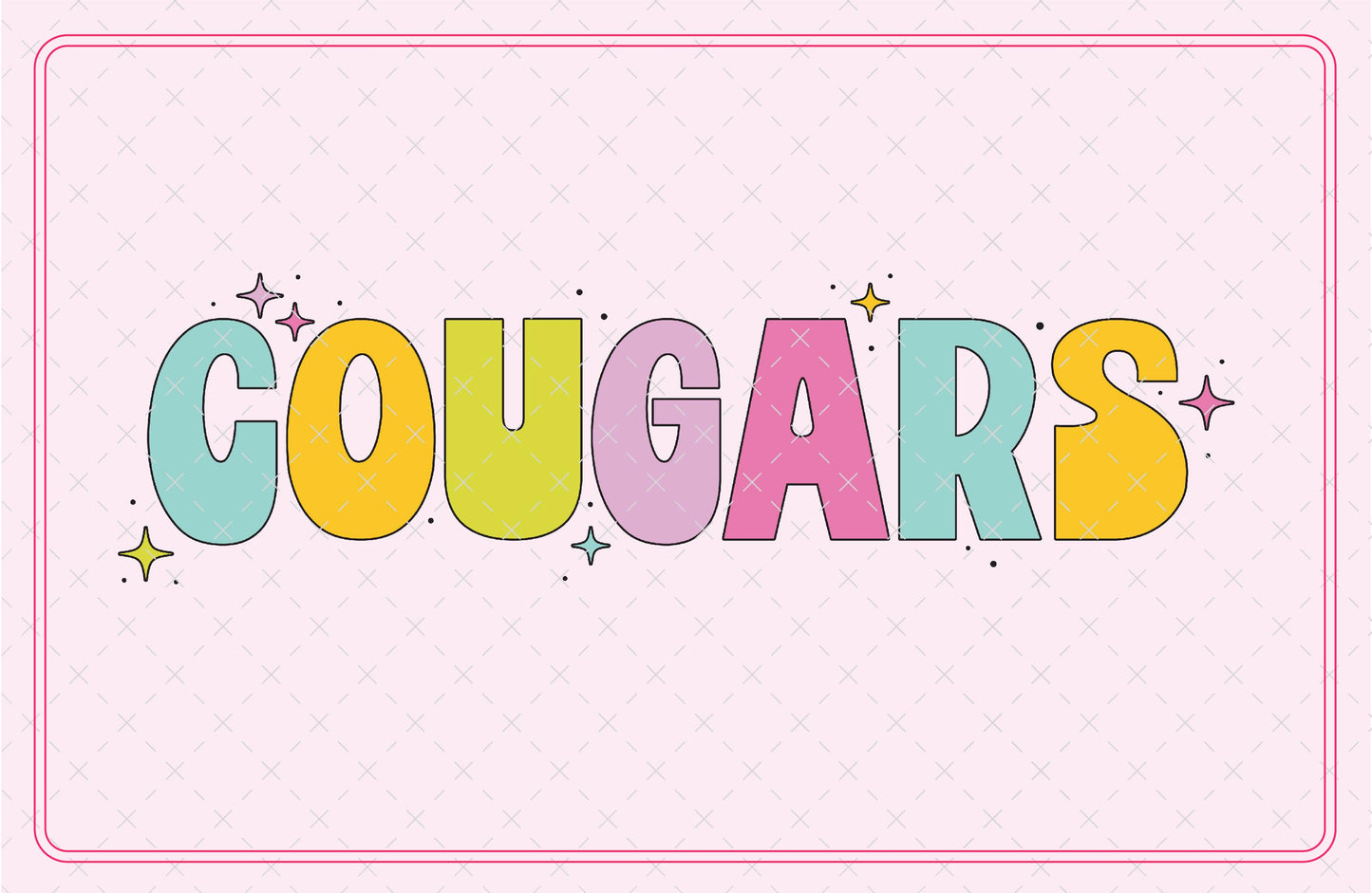Cougars Mascot Bubble Cute SVG Digital Download Design File