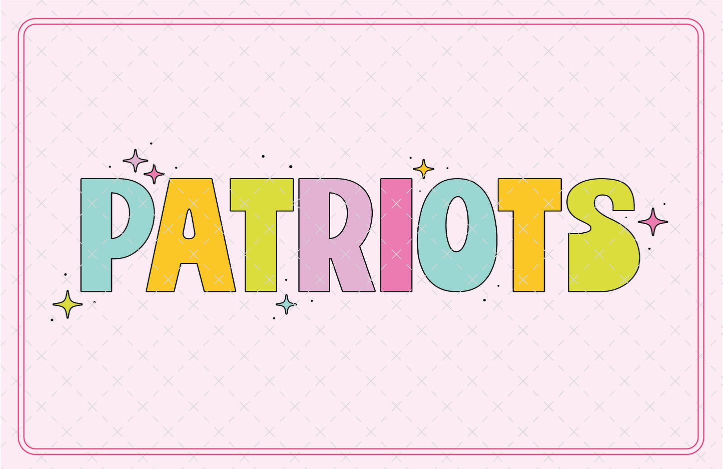 Patriots Mascot Bubble Cute SVG Digital Download Design File