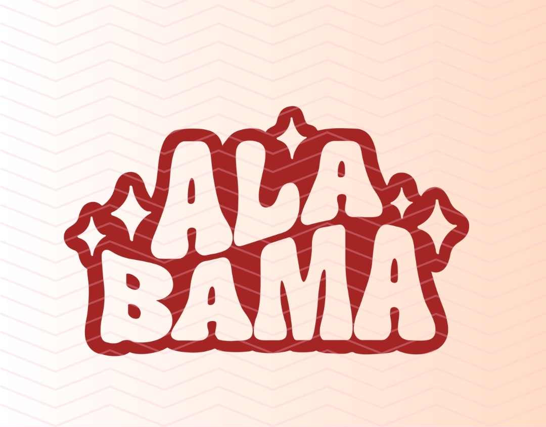Alabama Stars Retro SVG Digital Download Design File