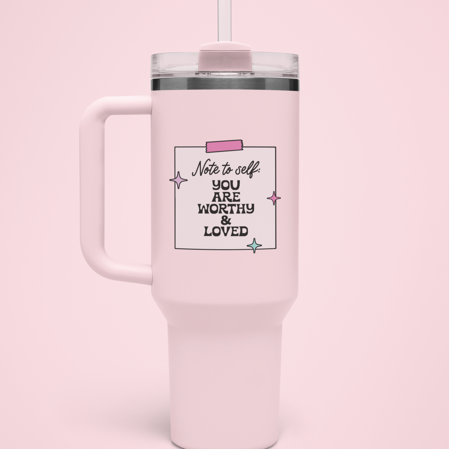 Note to Self: You Are Worthy and Loved SVG Digital Download Design File