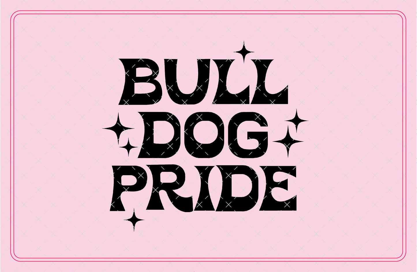 Bulldog Pride Mascot SVG Digital Download Design File