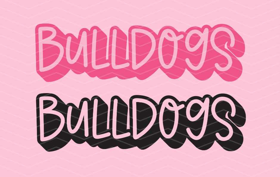 Bulldogs Cute Mascot SVG Digital Download Design File