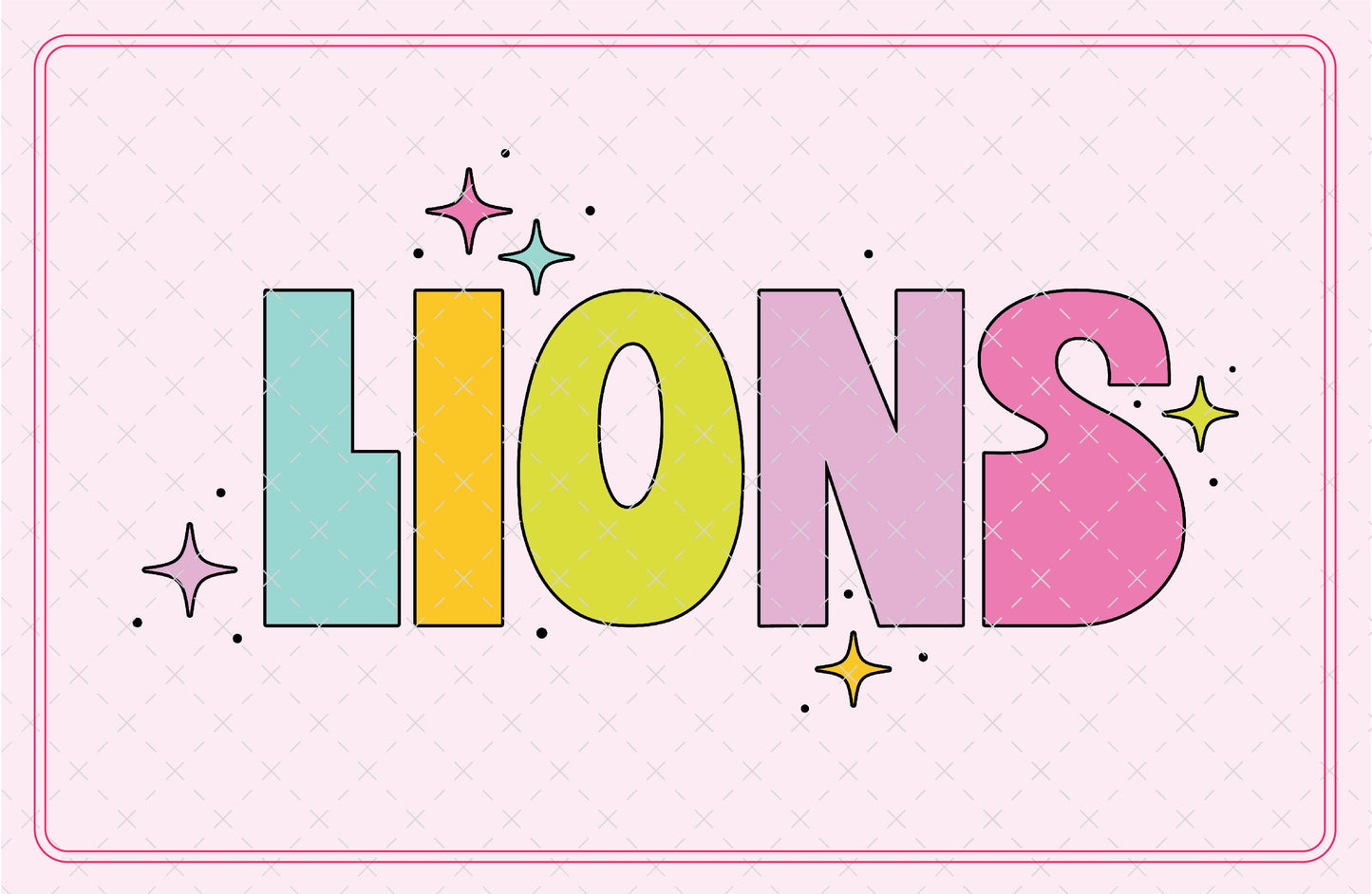Lions Mascot Bubble Cute SVG Digital Download Design File