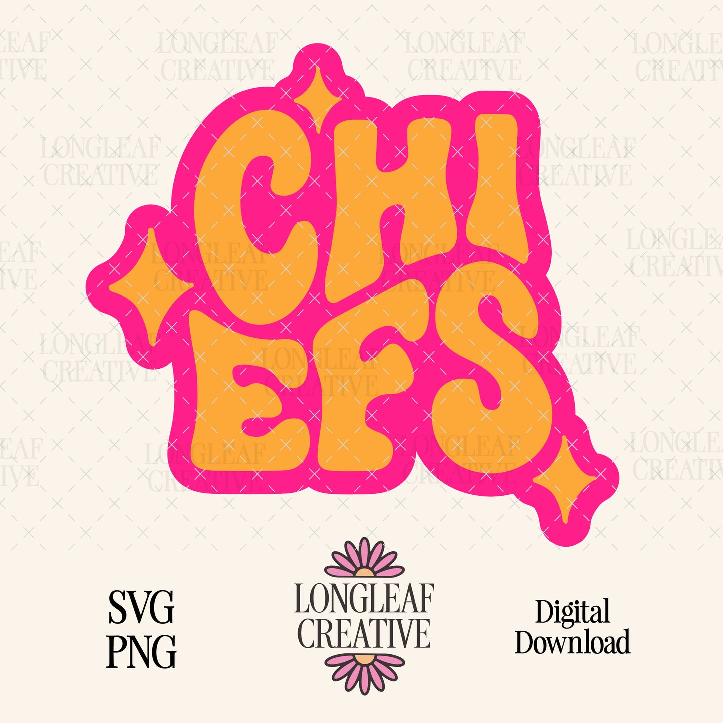 Chiefs Mascot Retro Stars SVG Digital Download Design File