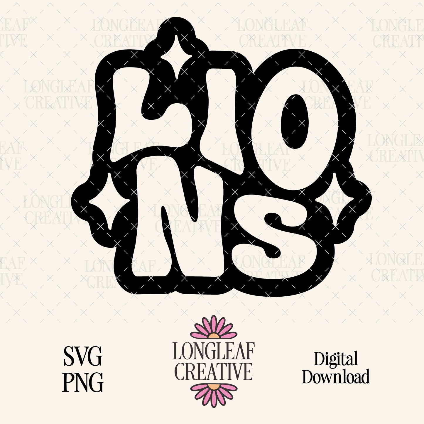 Lions Retro Stars SVG Digital Download Design File