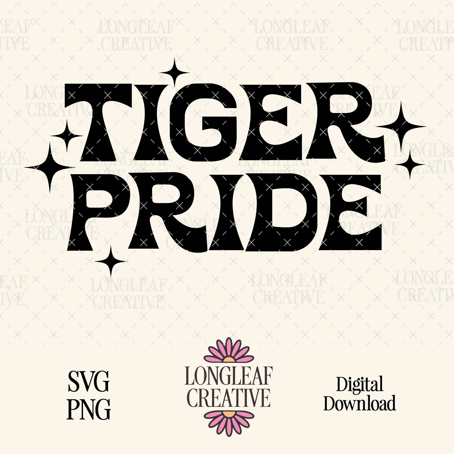 Tiger Pride Mascot SVG Digital Download Design File
