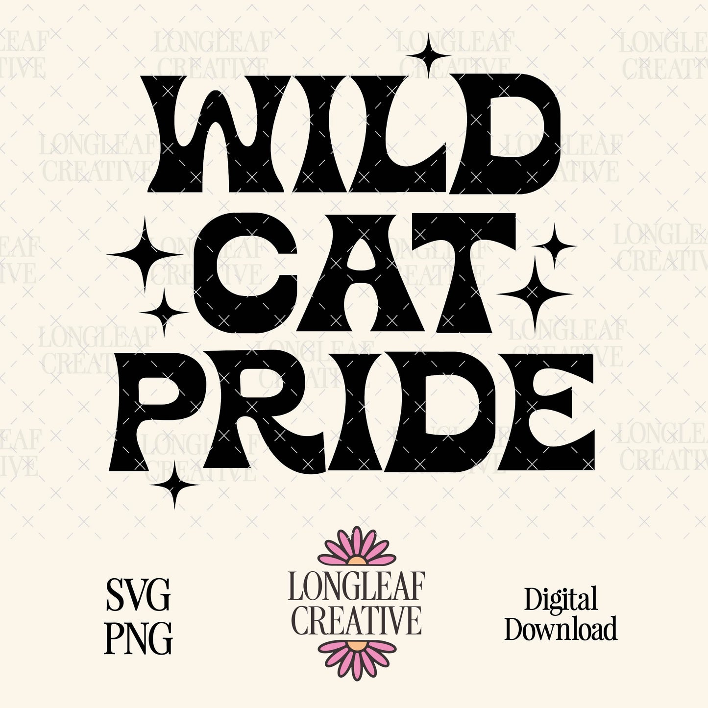 Wildcat Pride Mascot SVG Digital Download Design File