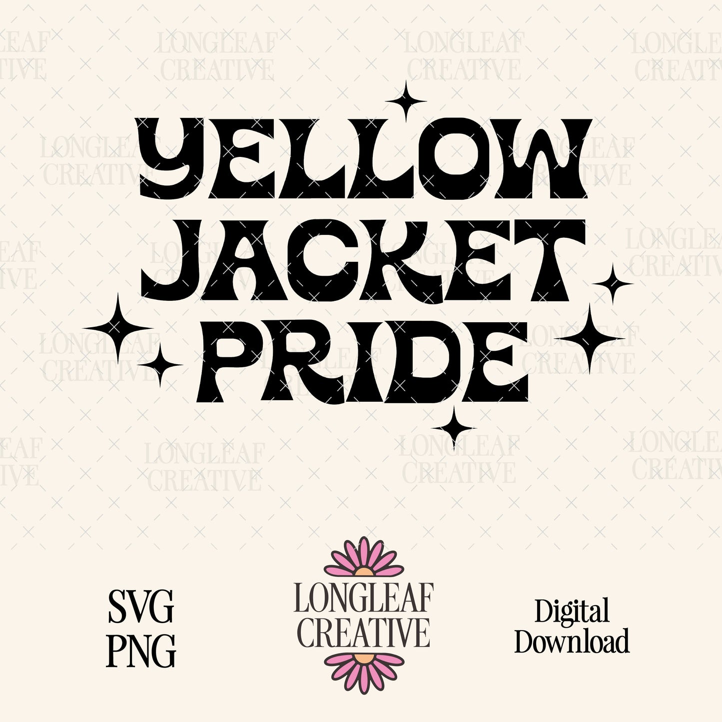 Yellow Jacket Pride Mascot SVG Digital Download Design File