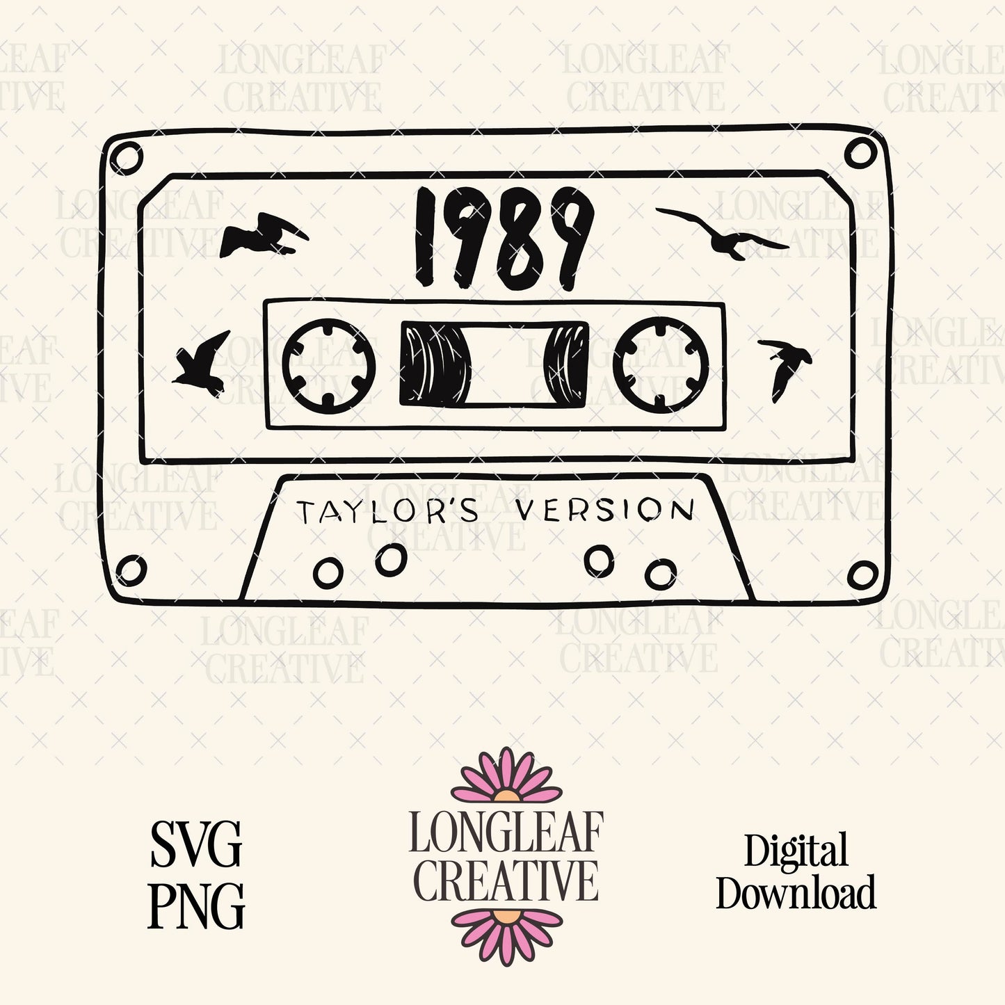 1989 Taylor's Version Mixtape SVG Digital Download Design File