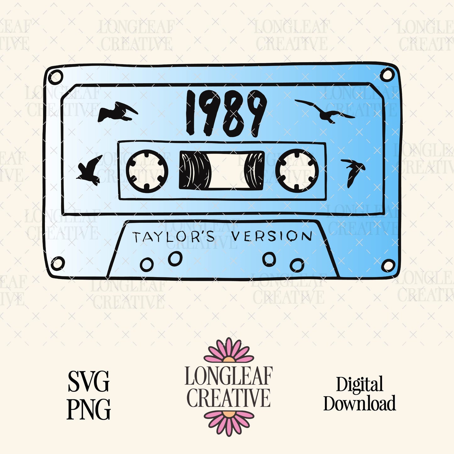 1989 Taylor's Version Mixtape SVG Digital Download Design File