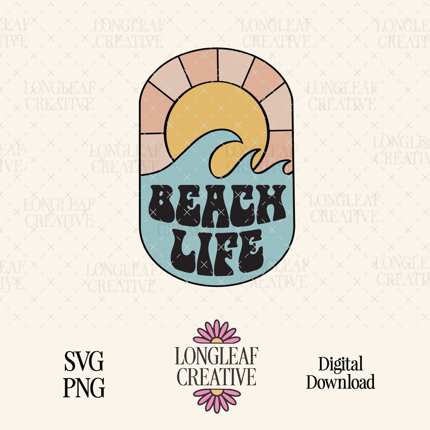 Beach Life SVG Digital Download Design File