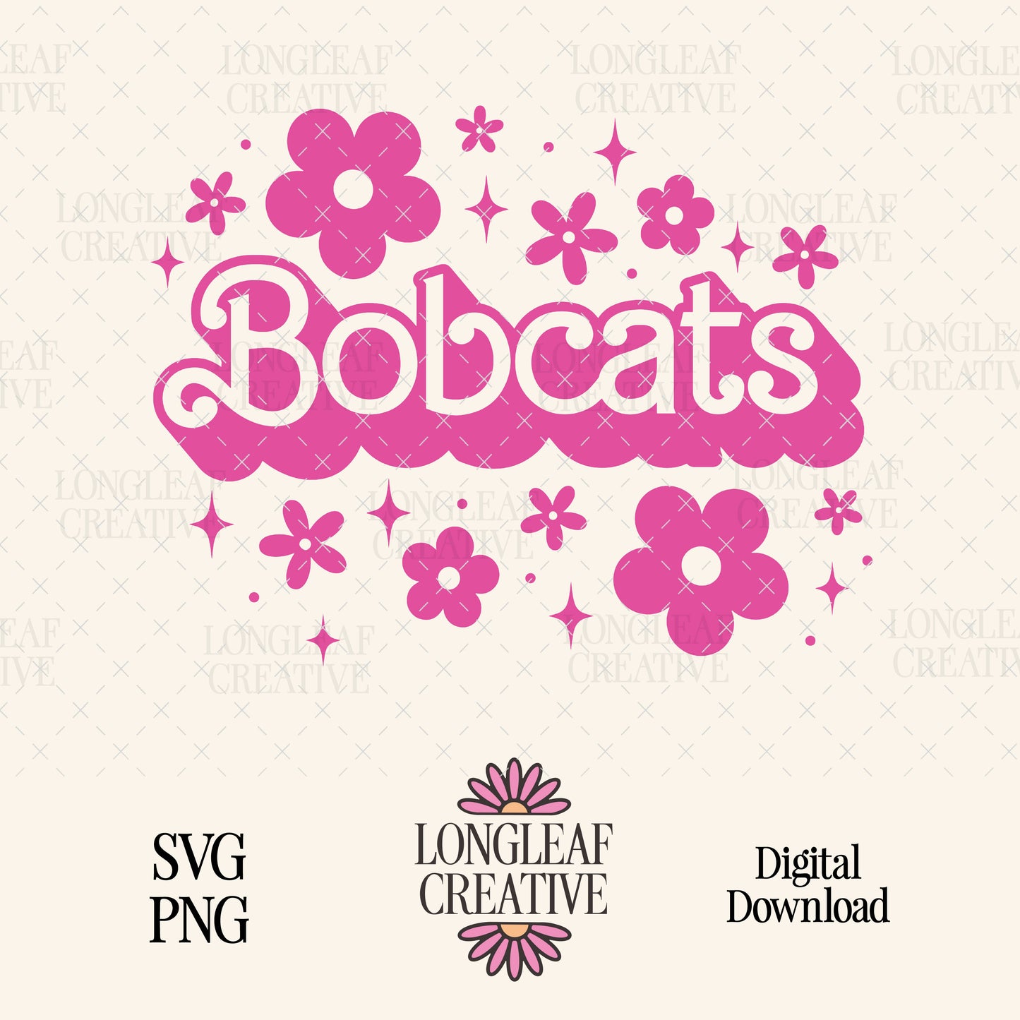 Bobcats Mascot Barbie SVG Digital Download Design File