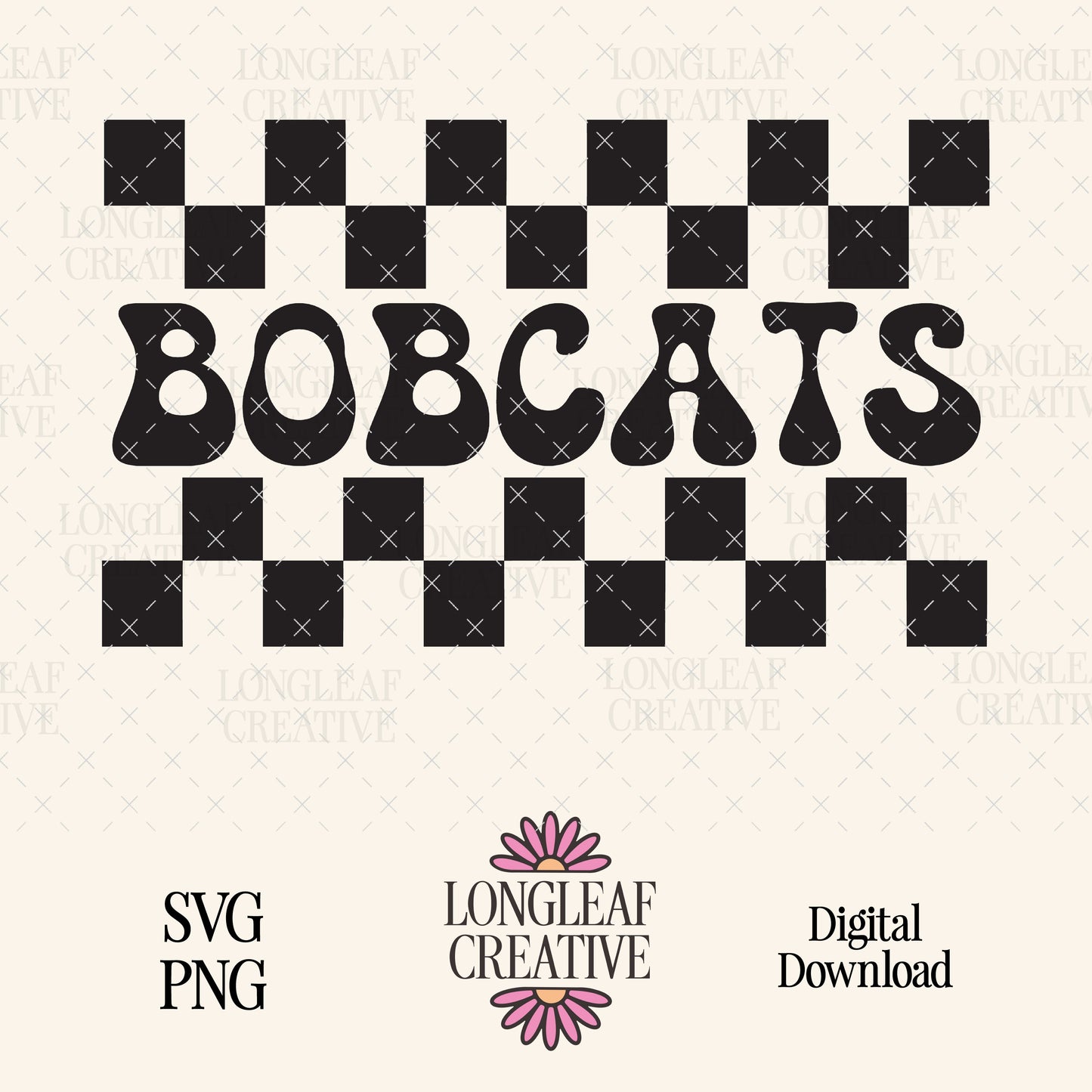Bobcats Mascot Checker SVG Digital Download Design File