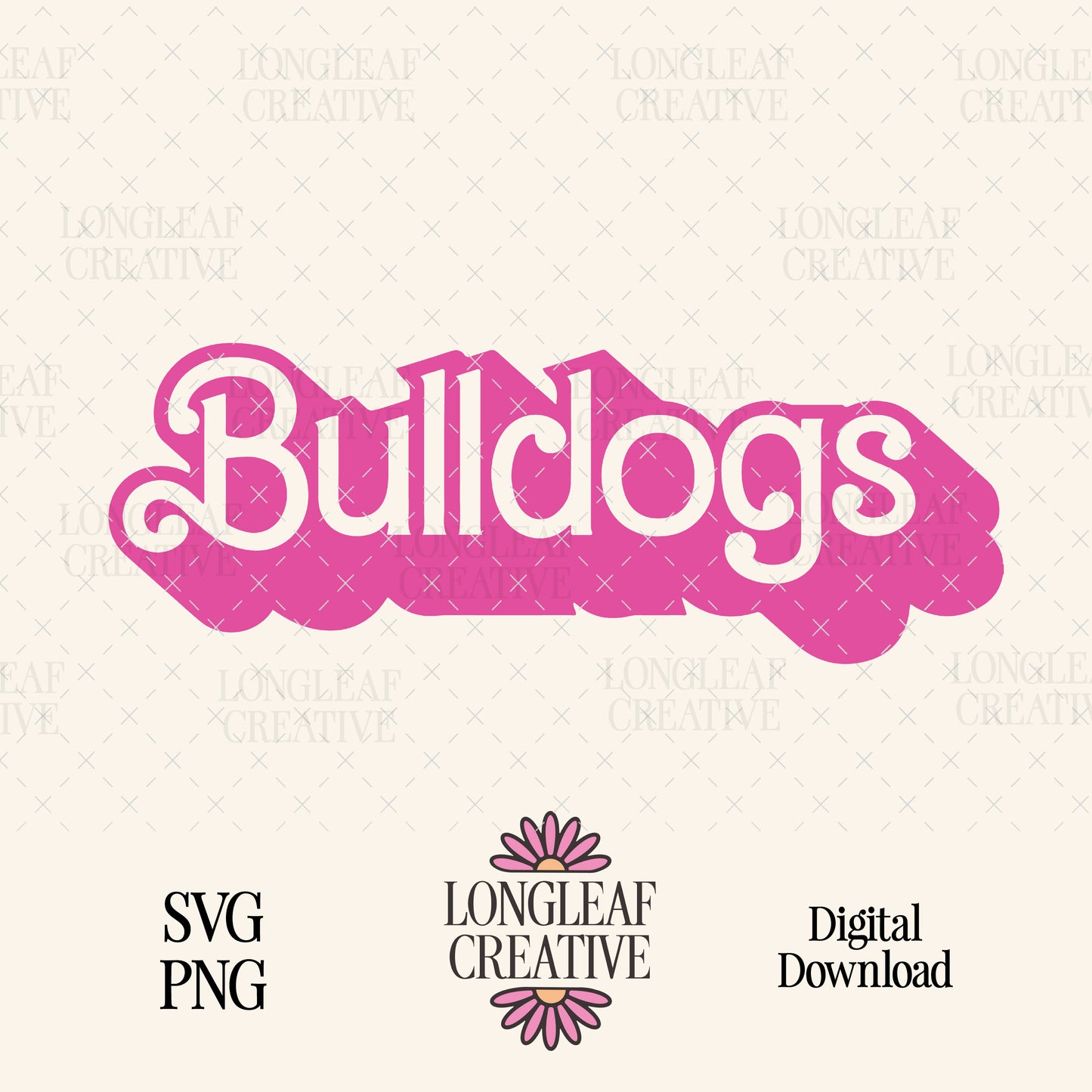 Bulldogs Mascot Barbie SVG Digital Download Design File