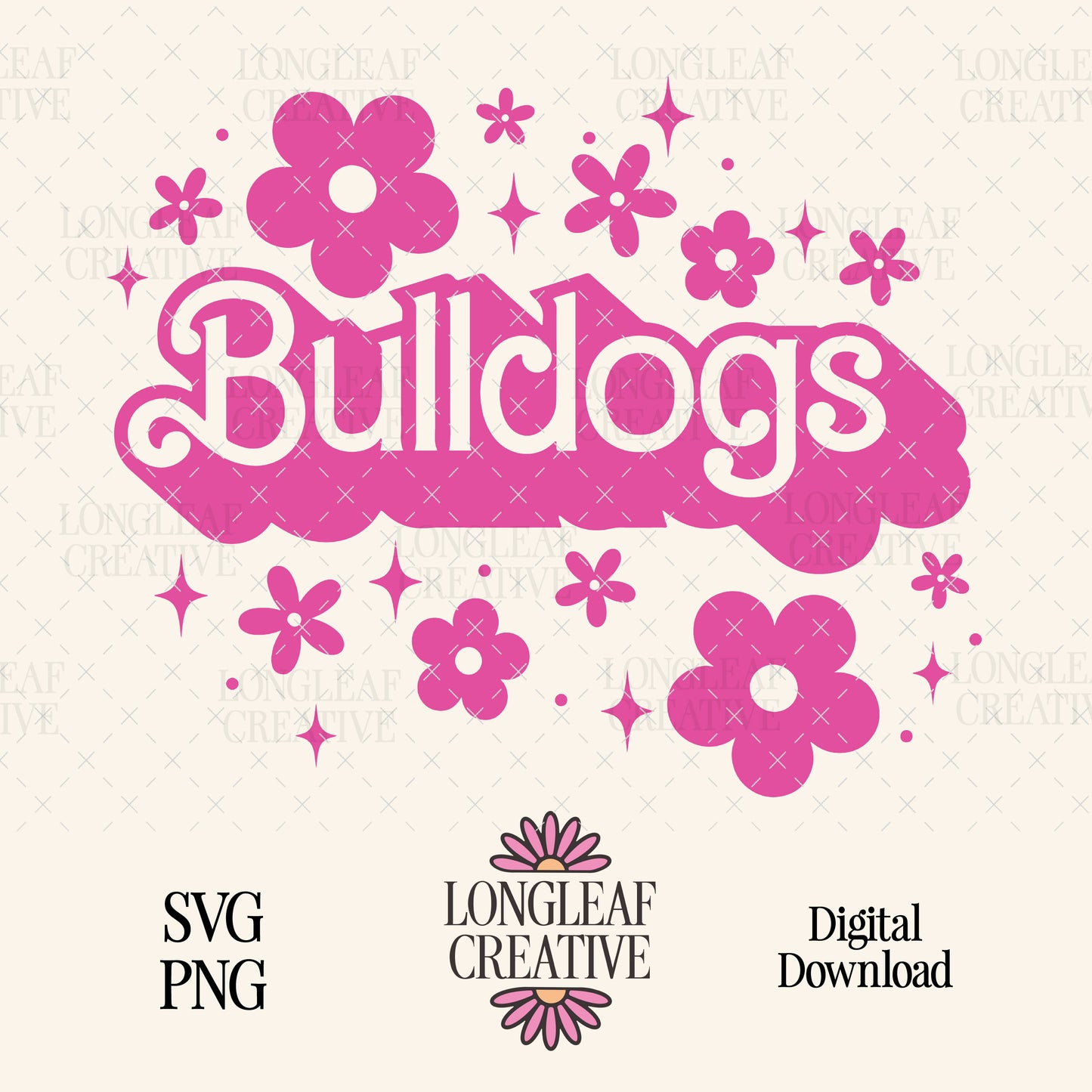 Bulldogs Mascot Barbie SVG Digital Download Design File