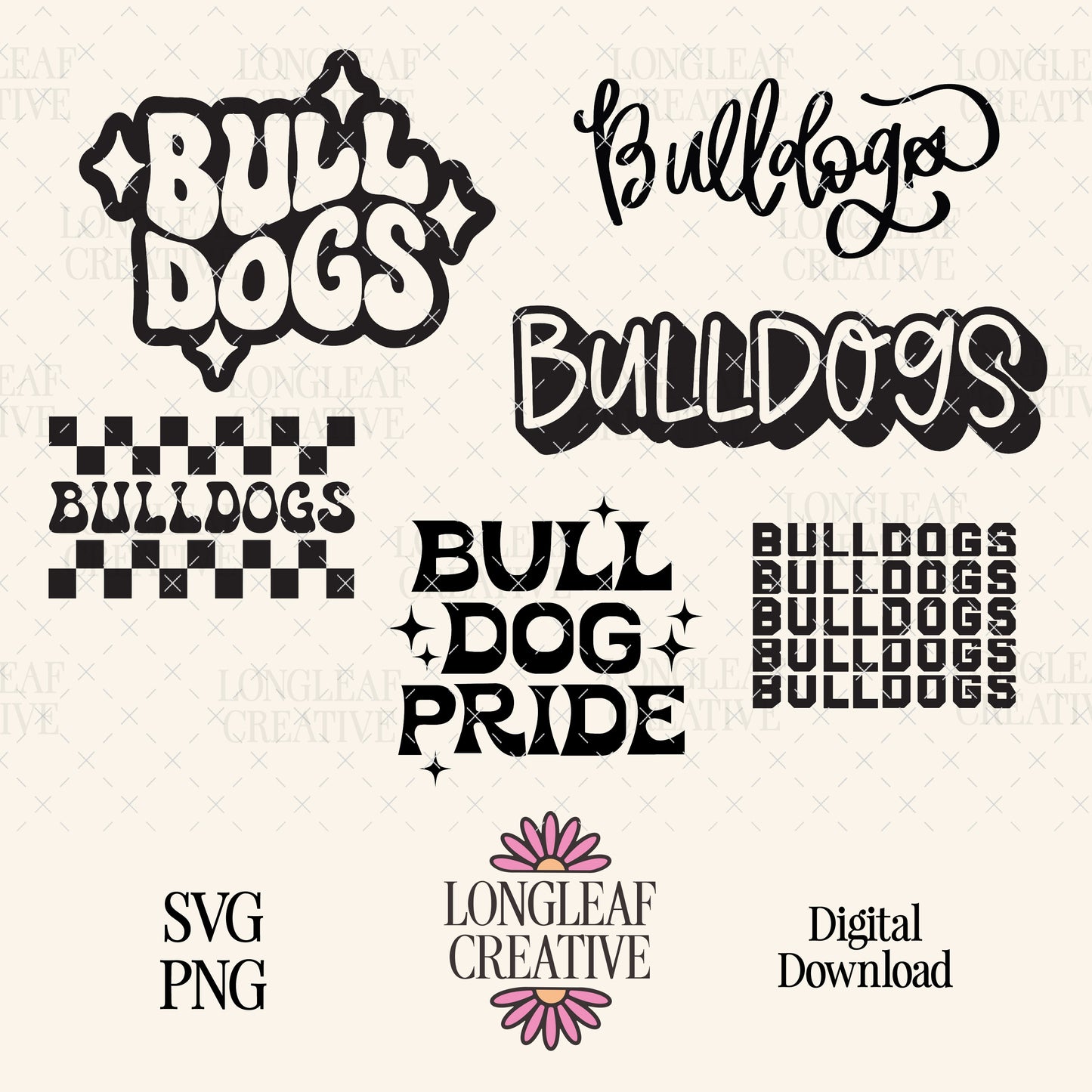 Bulldogs Mascot SVG Bundle