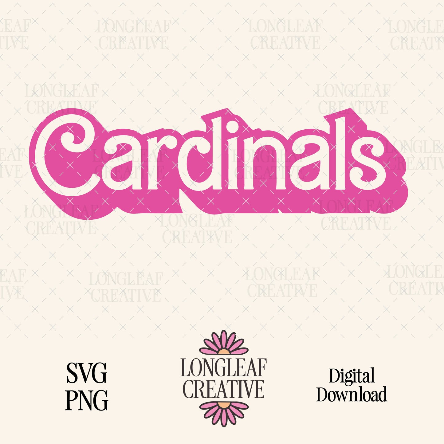 Cardinals Mascot Barbie SVG Digital Download Design File