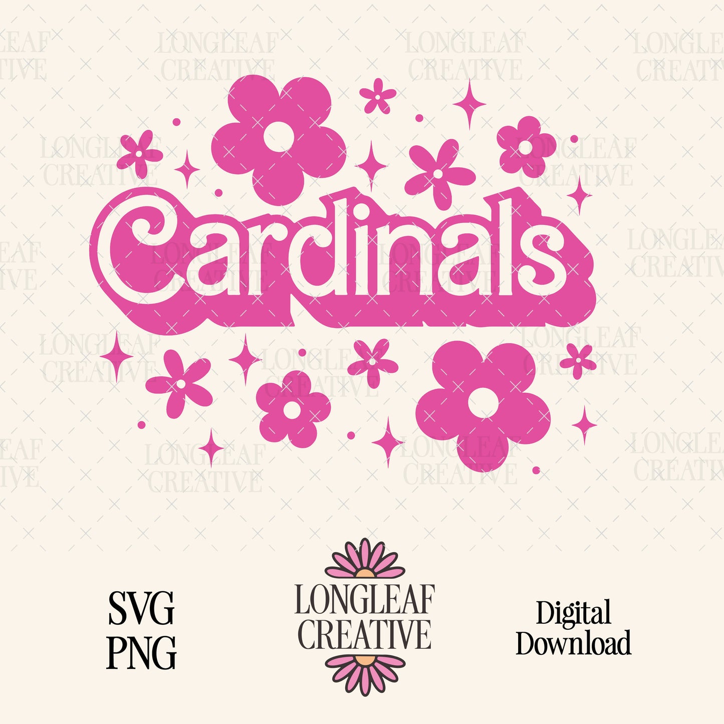 Cardinals Mascot Barbie SVG Digital Download Design File