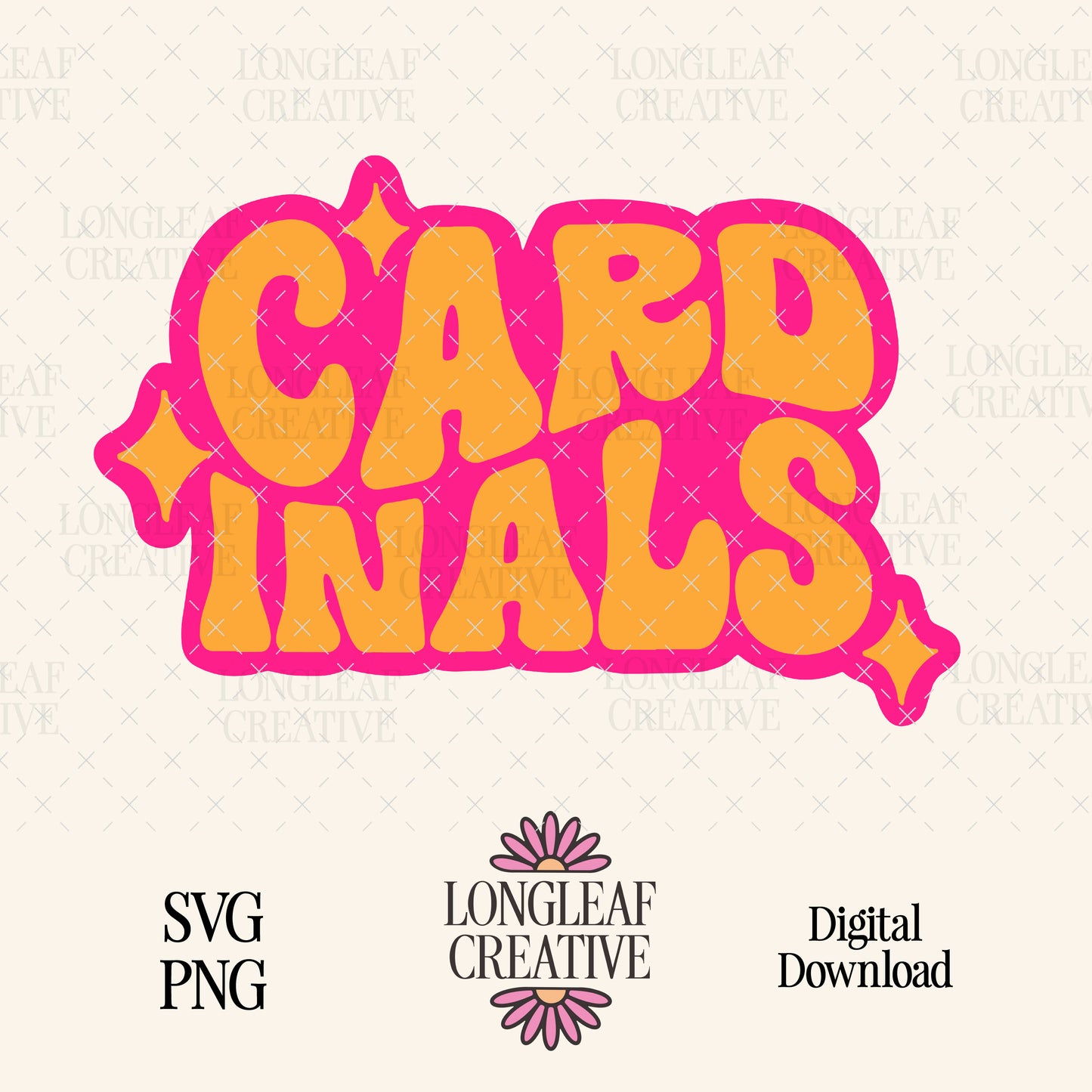 Cardinals Retro Mascot SVG Digital Download Design File