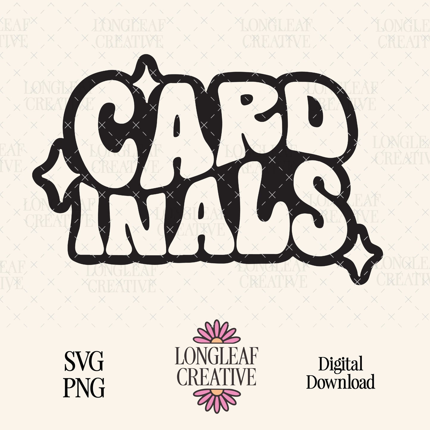 Cardinals Retro Mascot SVG Digital Download Design File