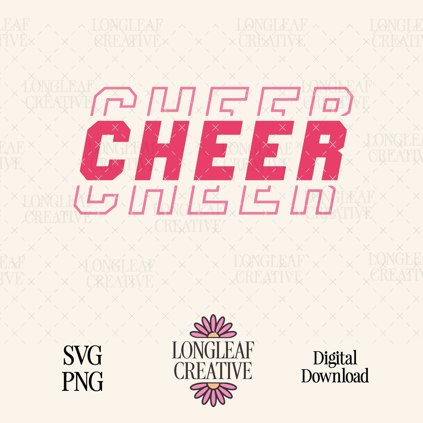 Cheer Athletic SVG Digital Download Design File