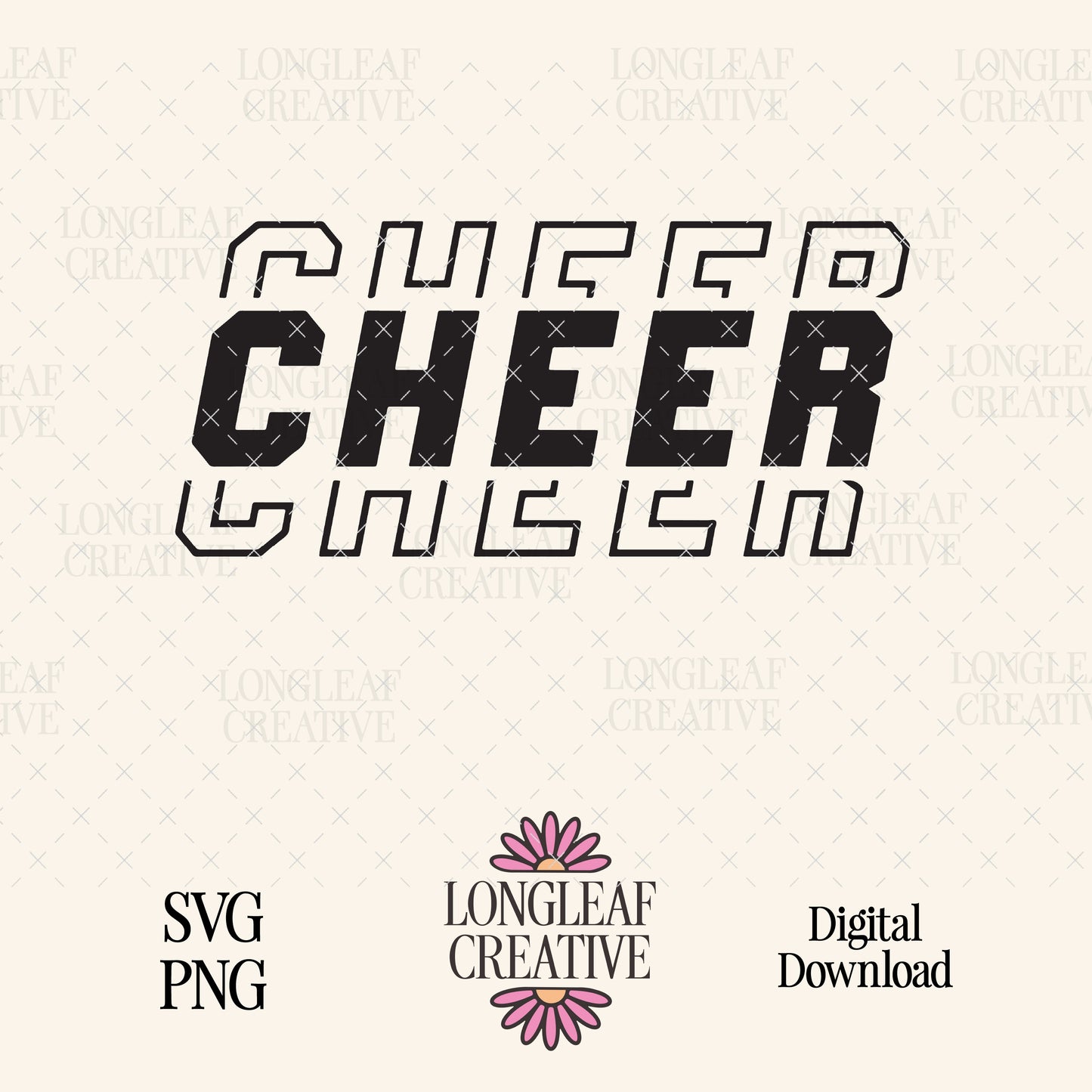 Cheer Athletic SVG Digital Download Design File