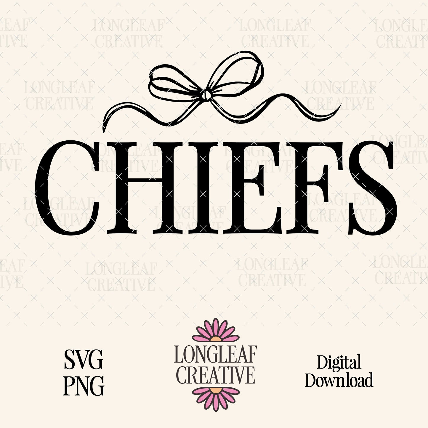 Chiefs Bow Mascot SVG Digital Download Design File