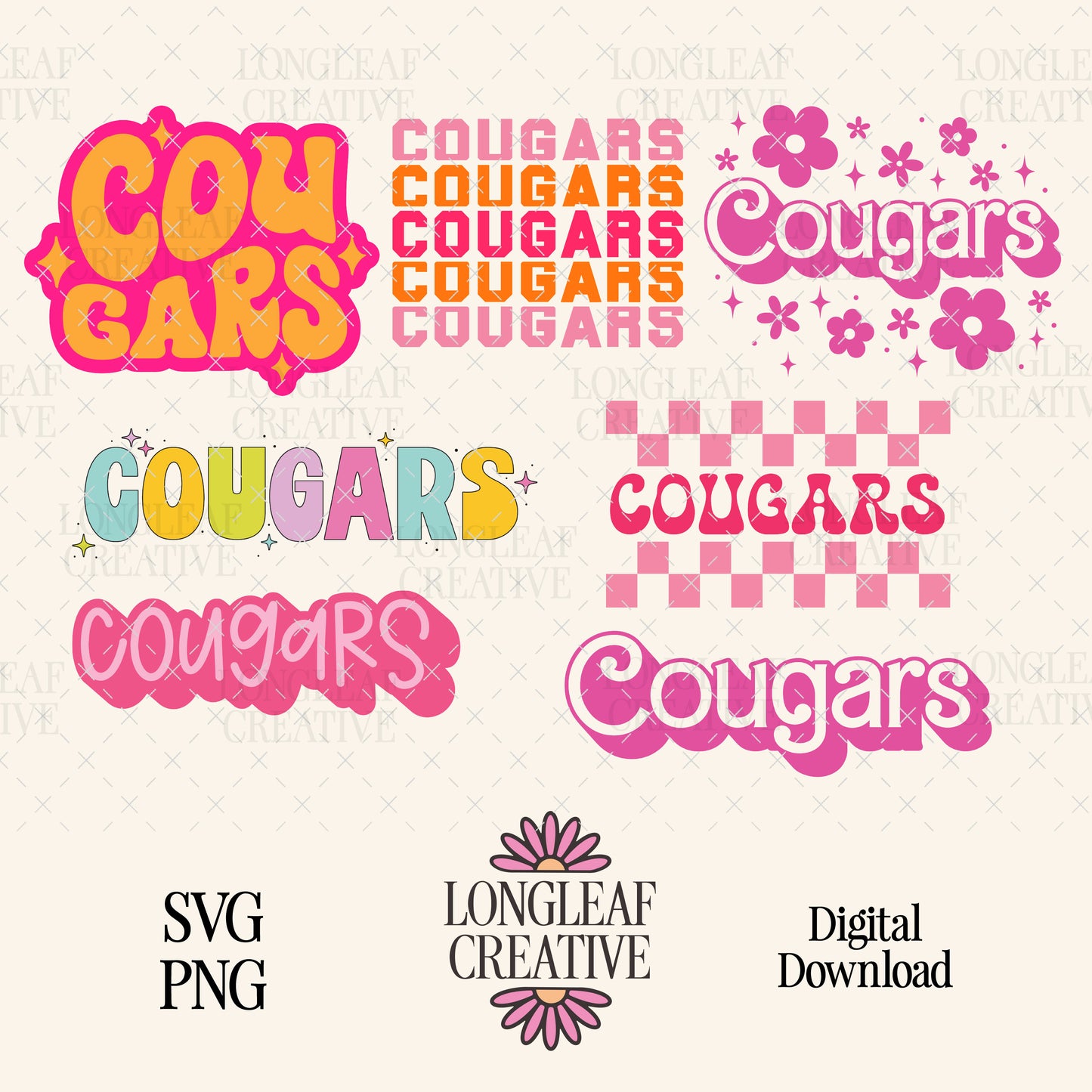 Cougars Mascot SVG Bundle