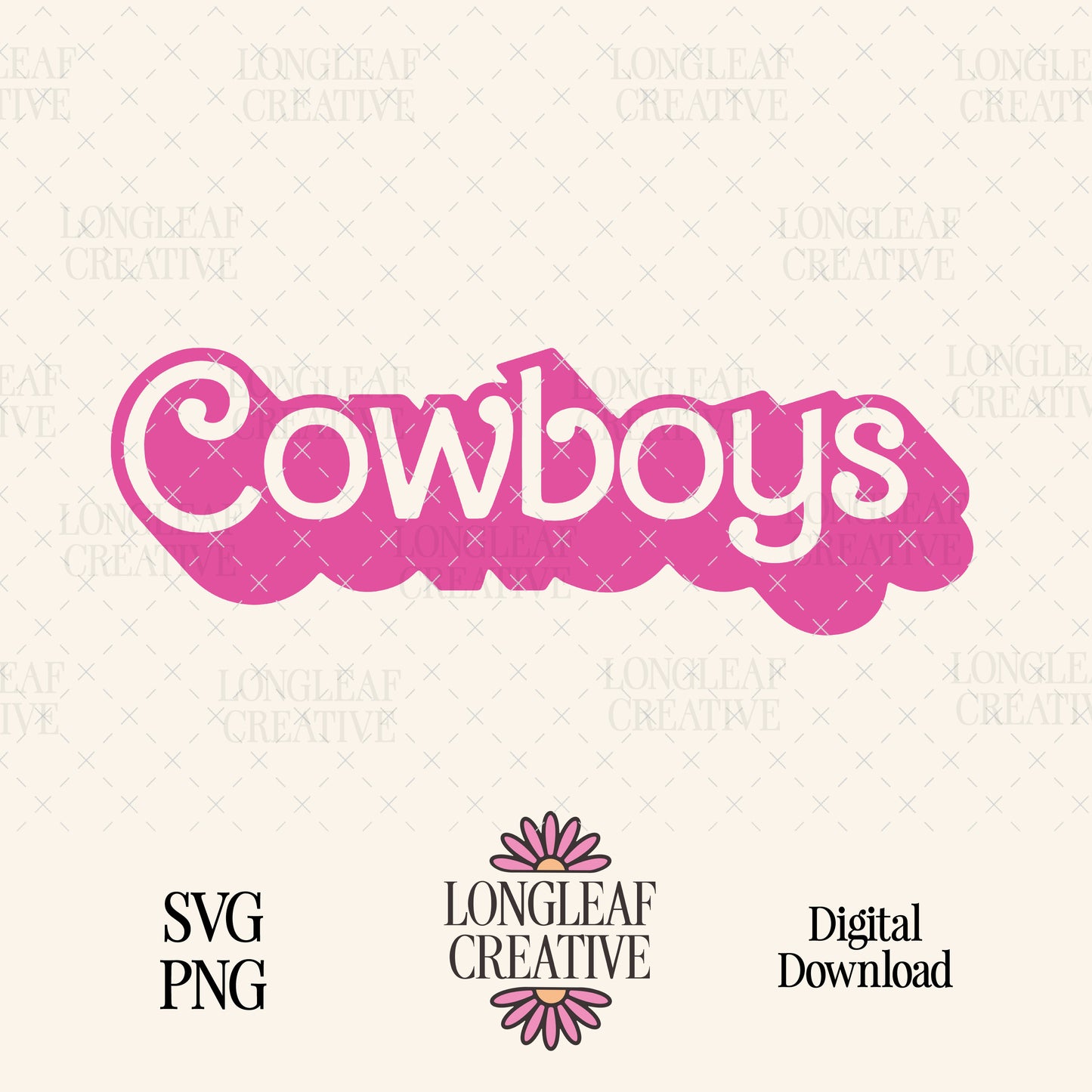 Cowboys Mascot Barbie SVG Digital Download Design File