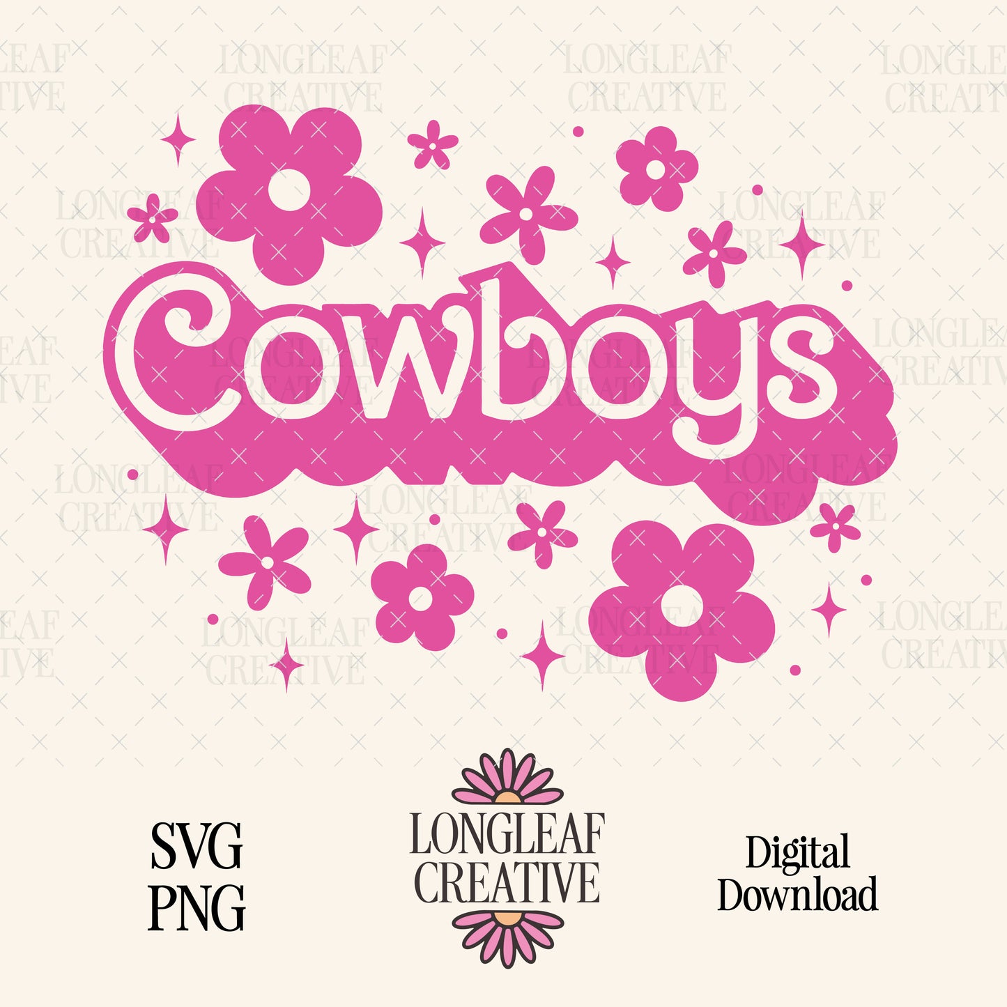 Cowboys Mascot Barbie SVG Digital Download Design File