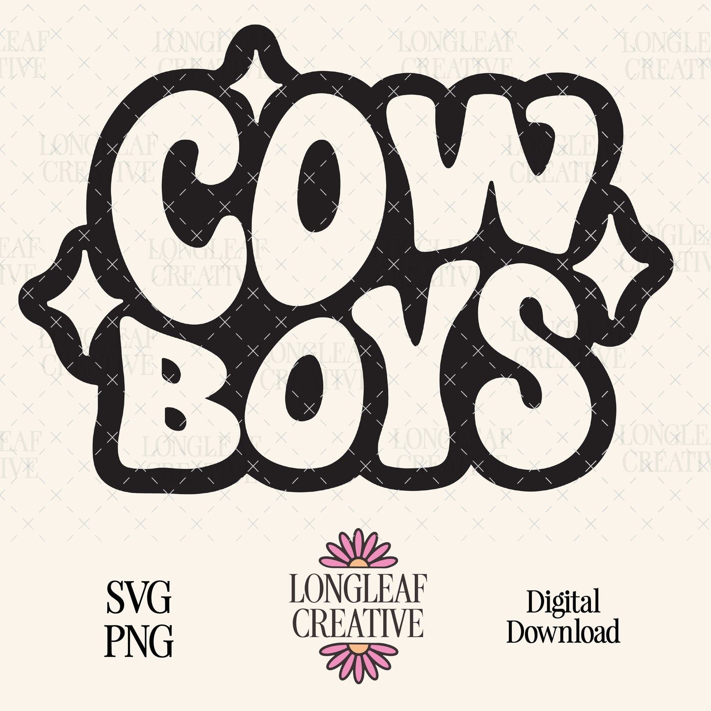 Cowboys Retro Mascot SVG Digital Download Design File