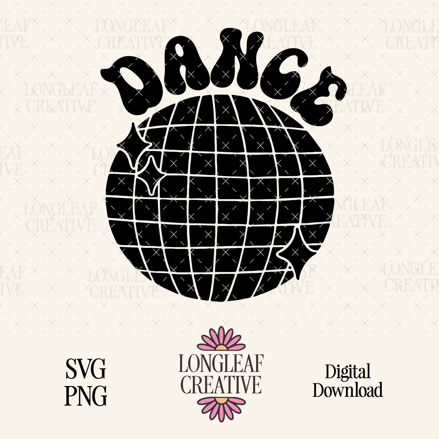 Dance Disco Ball Digital Download Design File