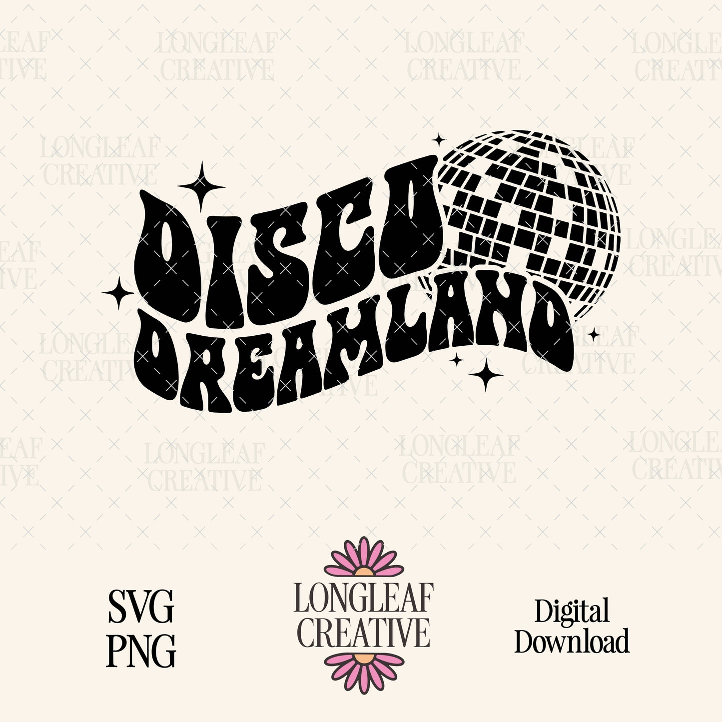 Disco Dreamland SVG Digital Download Design File