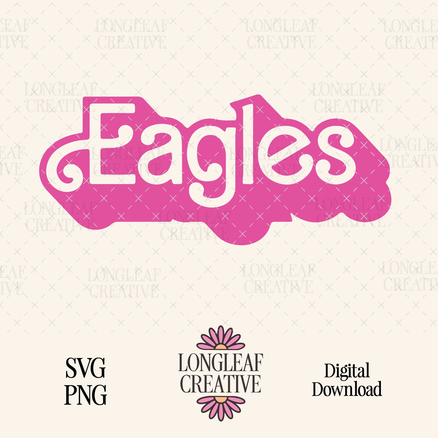 Eagles Mascot Barbie SVG Digital Download Design File
