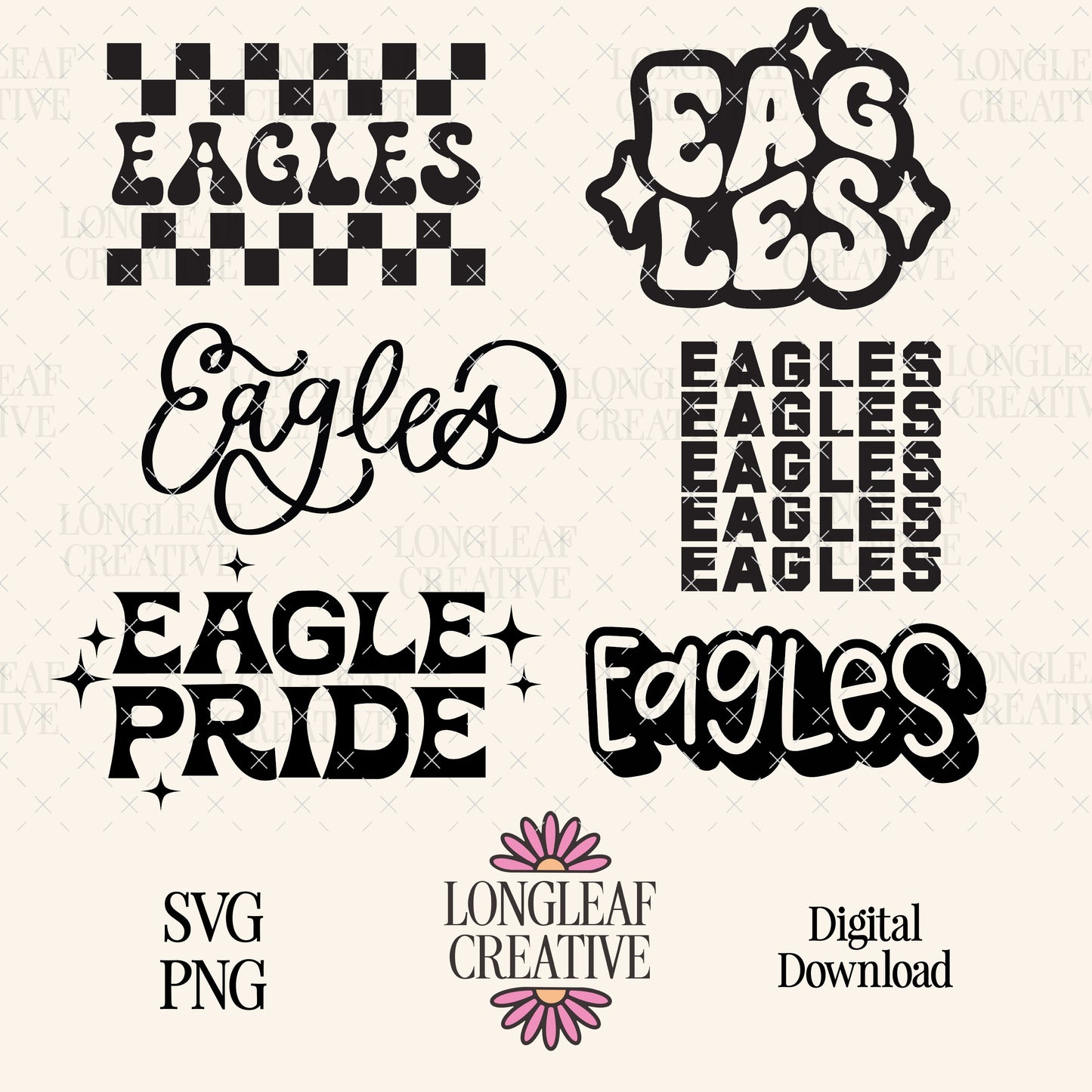 Eagles Mascot SVG Bundle