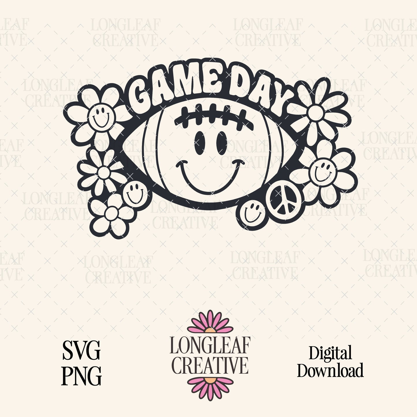 Football Game Day Digital Download Design File