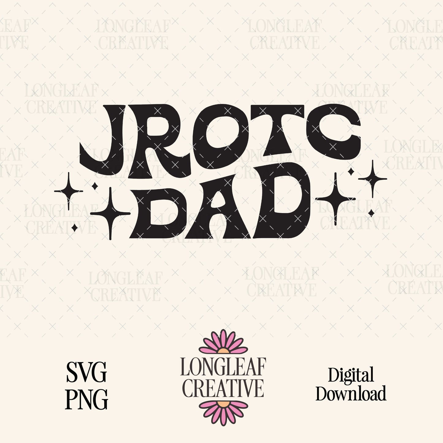 JROTC Dad Retro Stars SVG Digital Download Design File