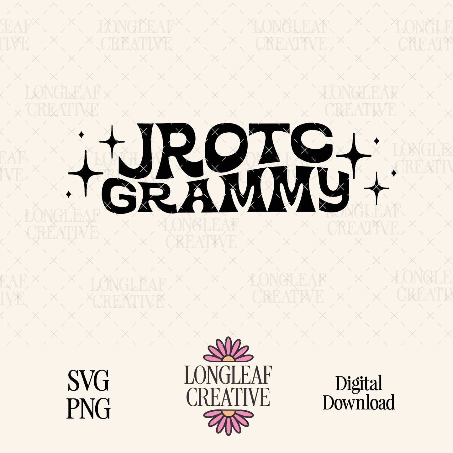 JROTC Grammy Retro Stars SVG Digital Download Design File