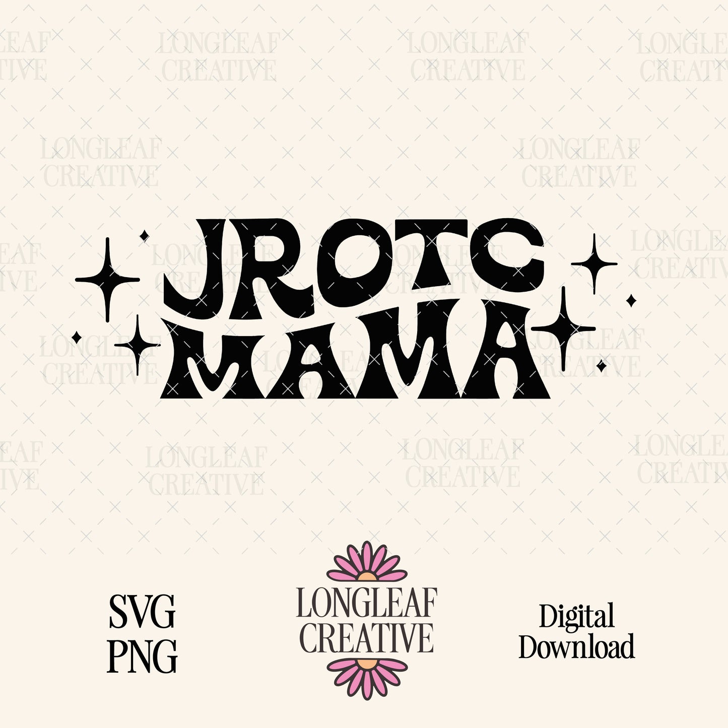 JROTC Mama Retro Stars SVG Digital Download Design File