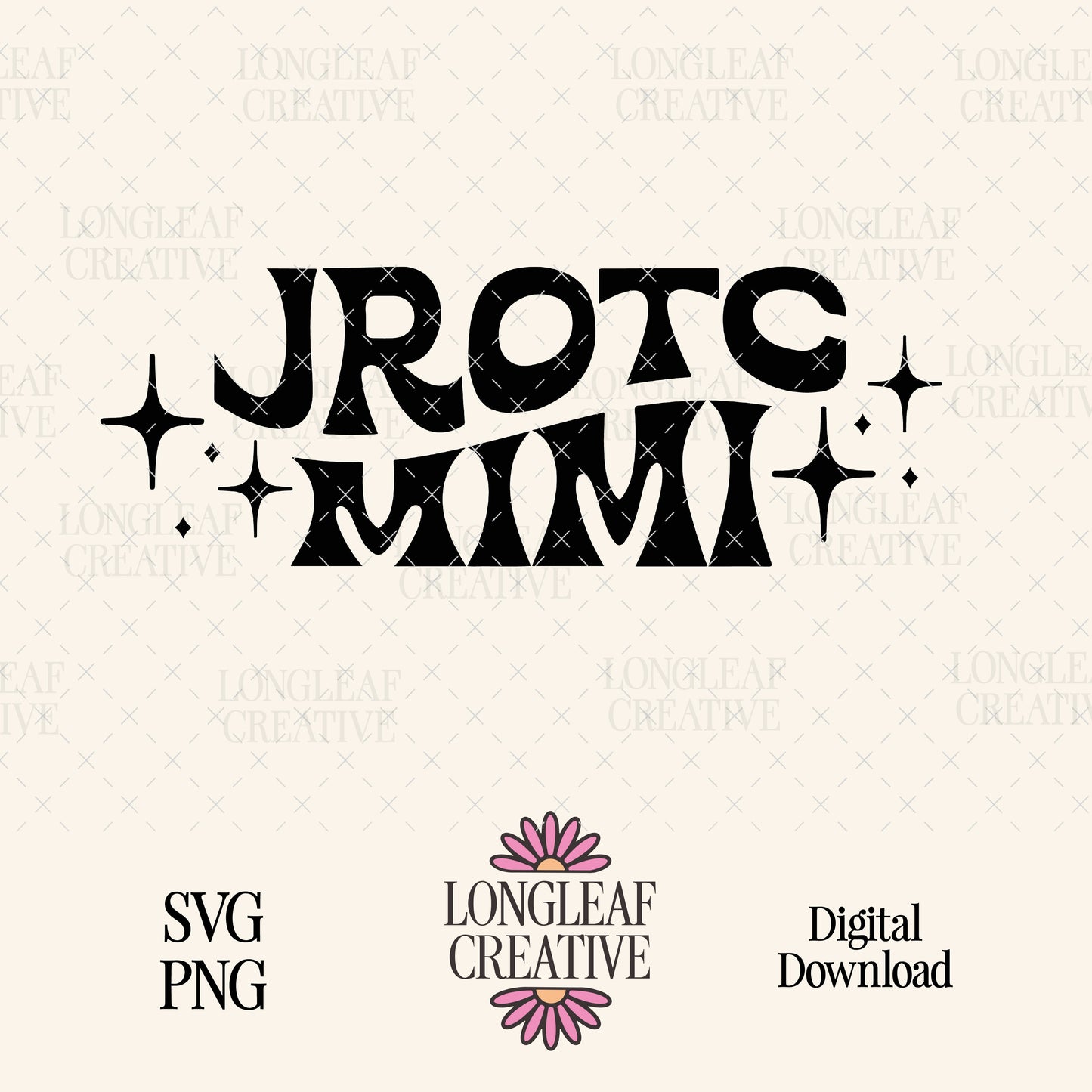 JROTC Mimi Retro Stars SVG Digital Download Design File