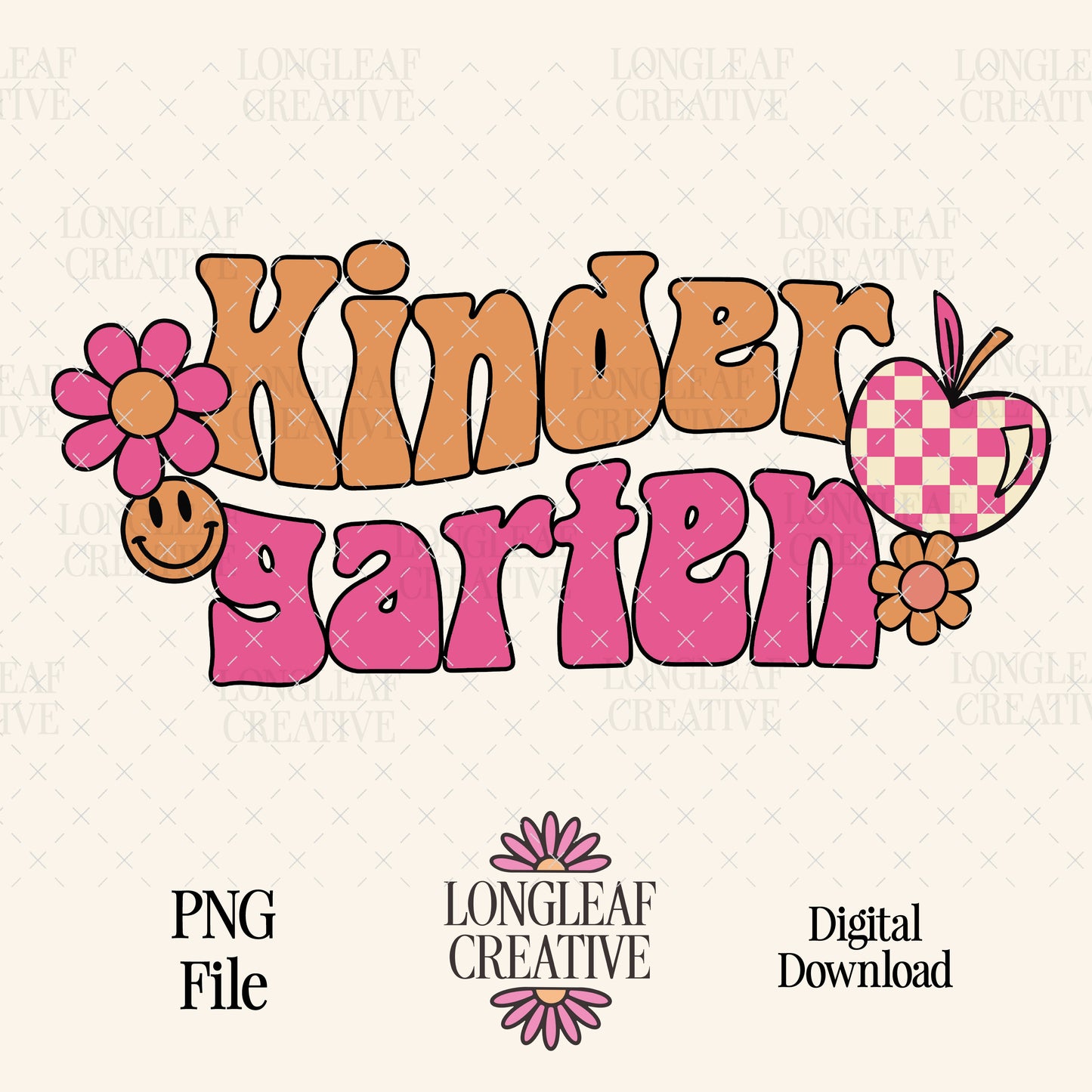 Kindergarten is Groovy PNG Digital Download Design File