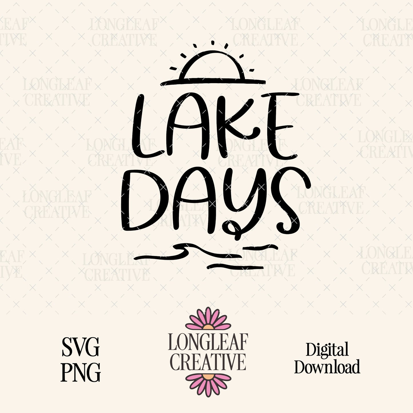 Lake Days SVG Digital Download Design File