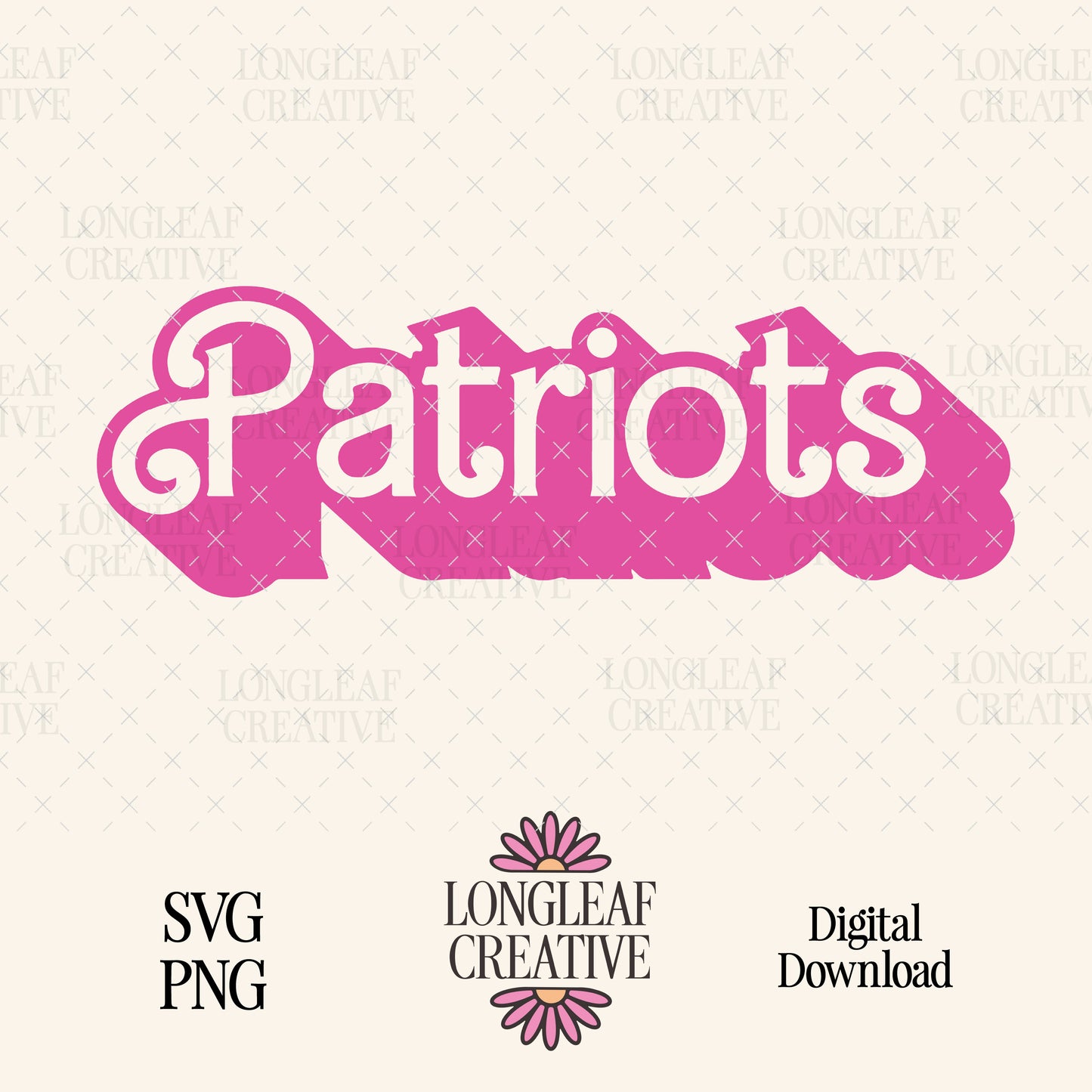 Patriots Mascot Barbie SVG Digital Download Design File