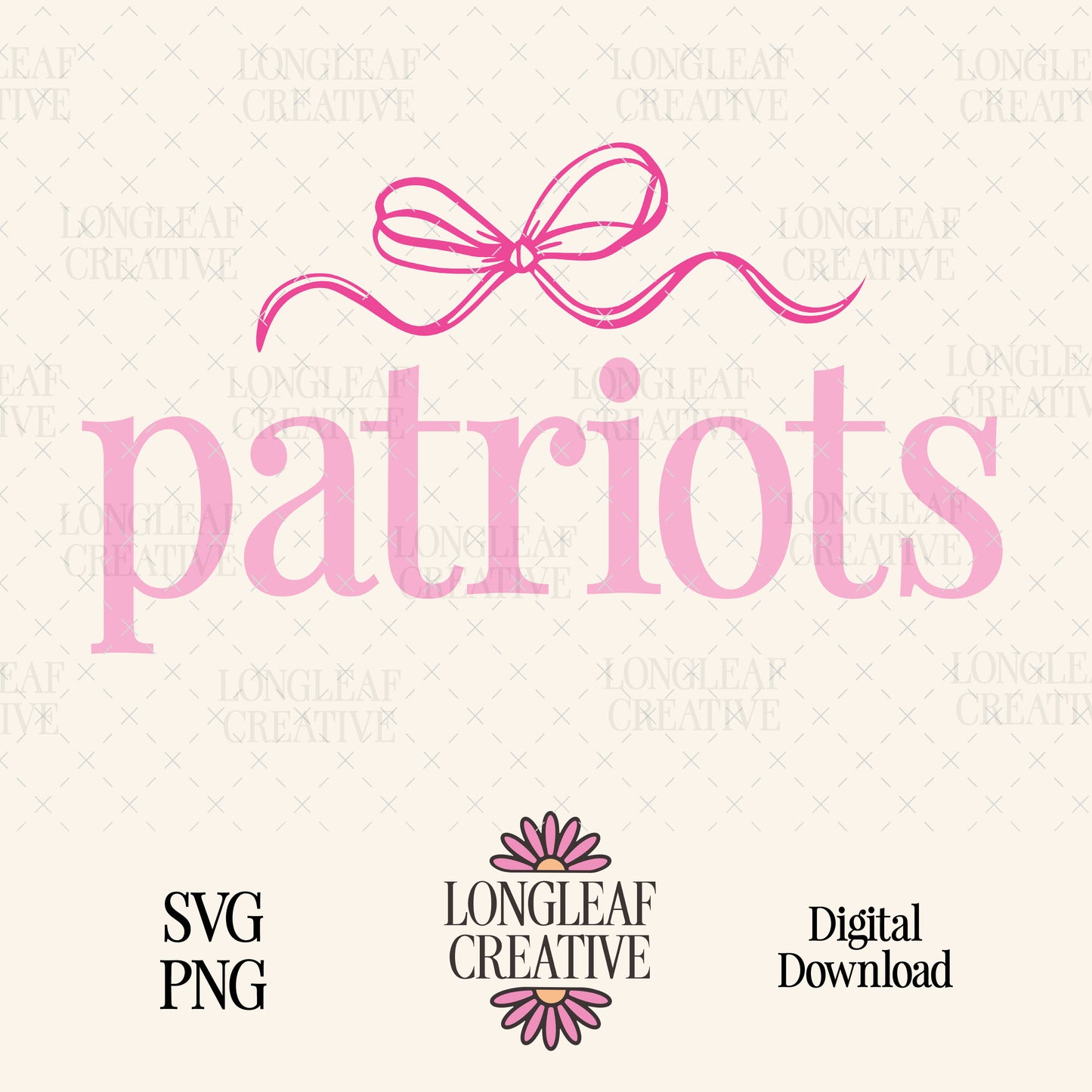 Patriots Bow Mascot SVG Digital Download Design File