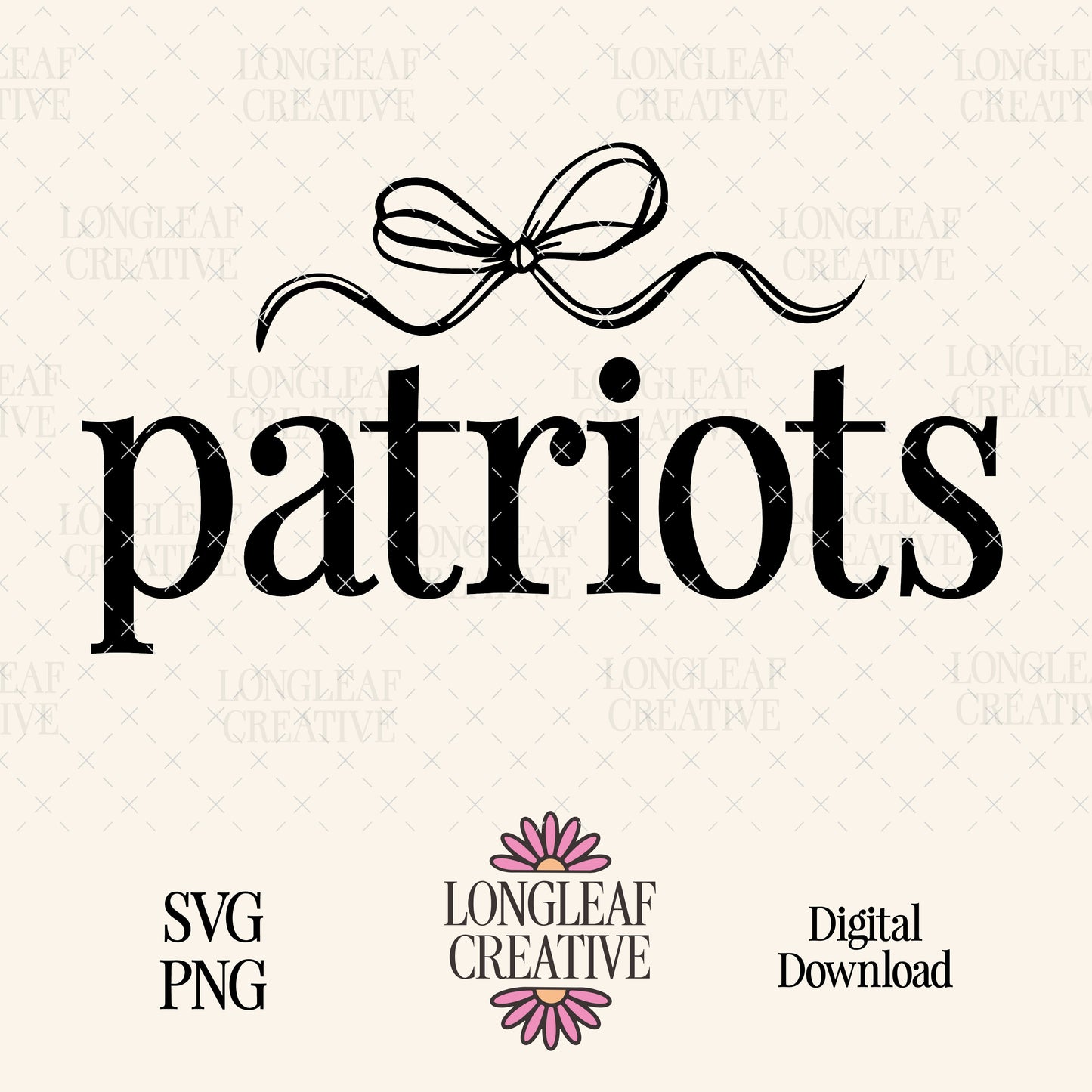 Patriots Bow Mascot SVG Digital Download Design File