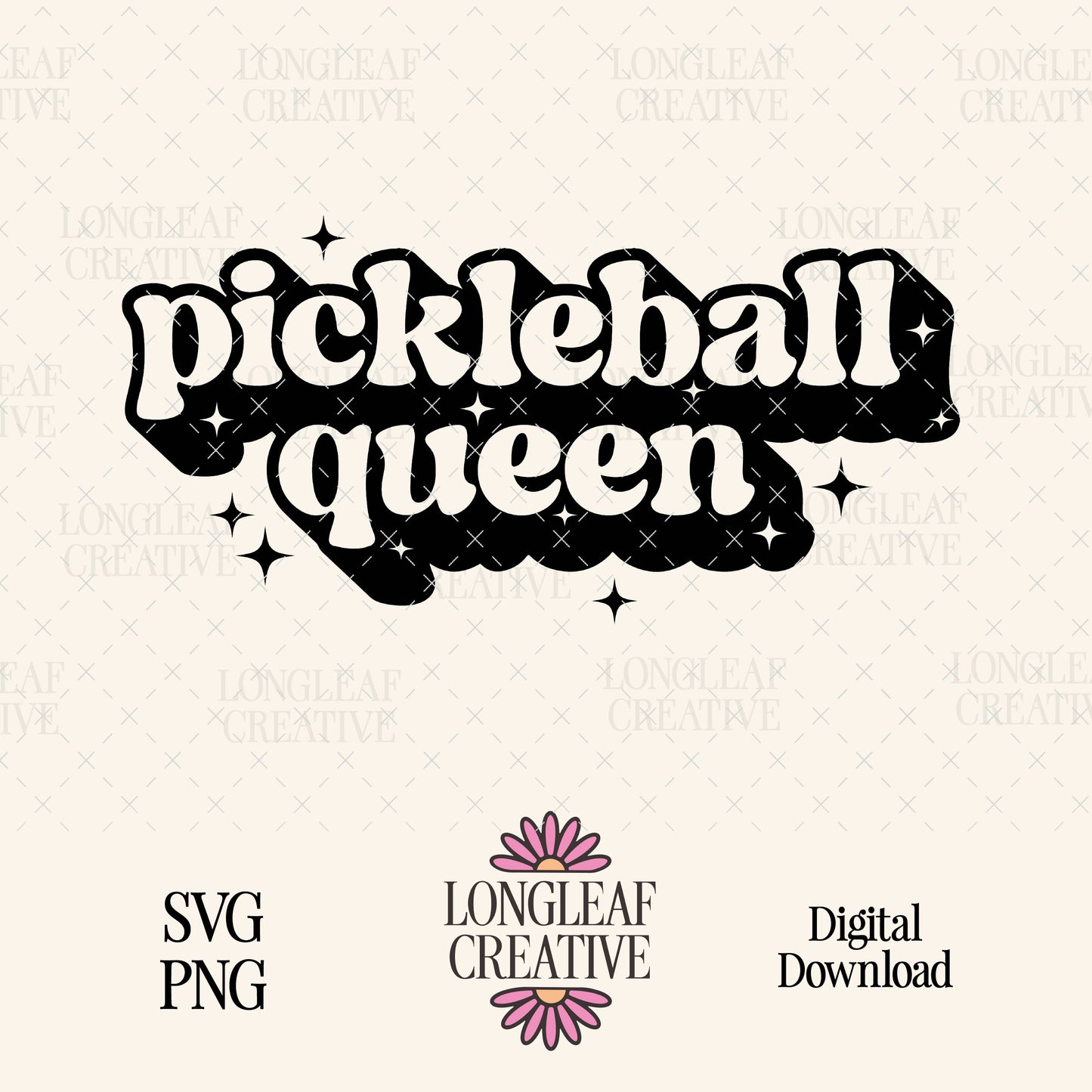 Pickleball Queen SVG Digital Download Design File