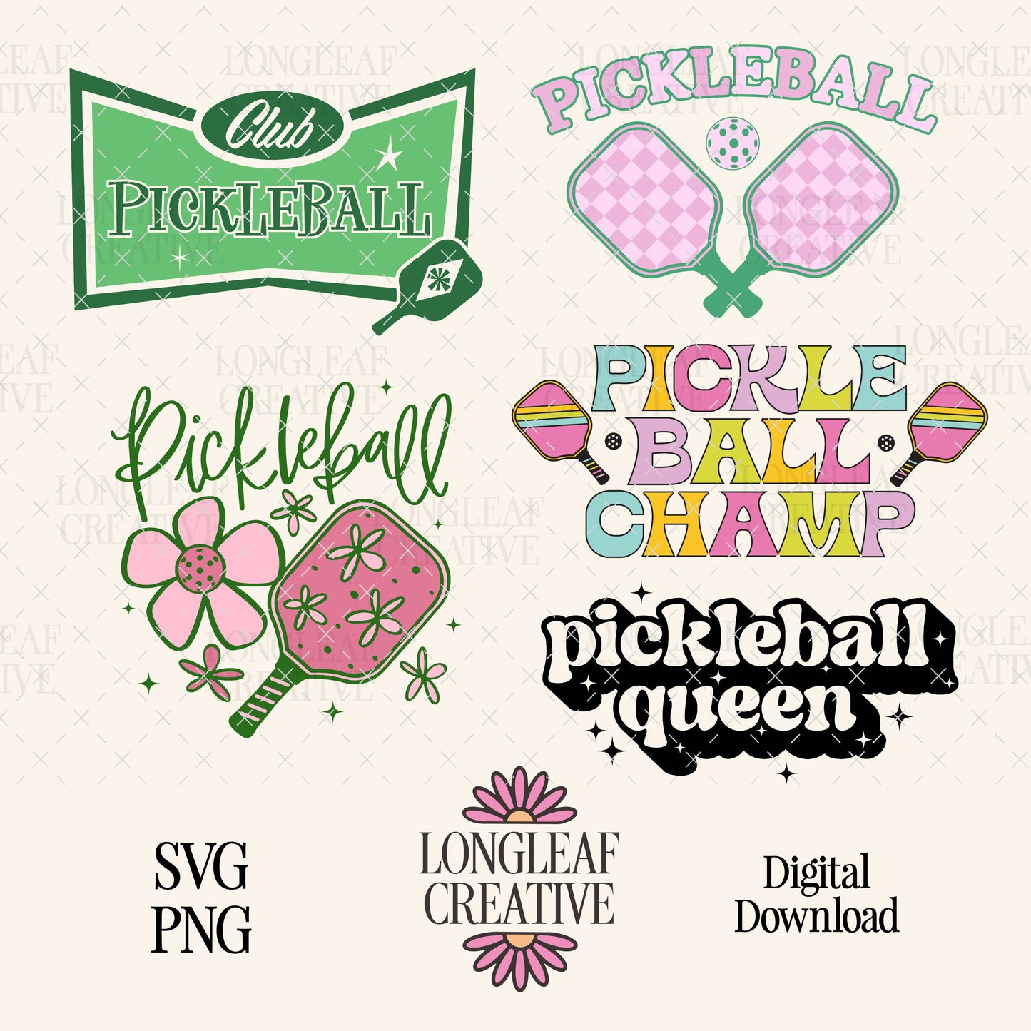 Pickleball SVG Bundle Digital Download Design File