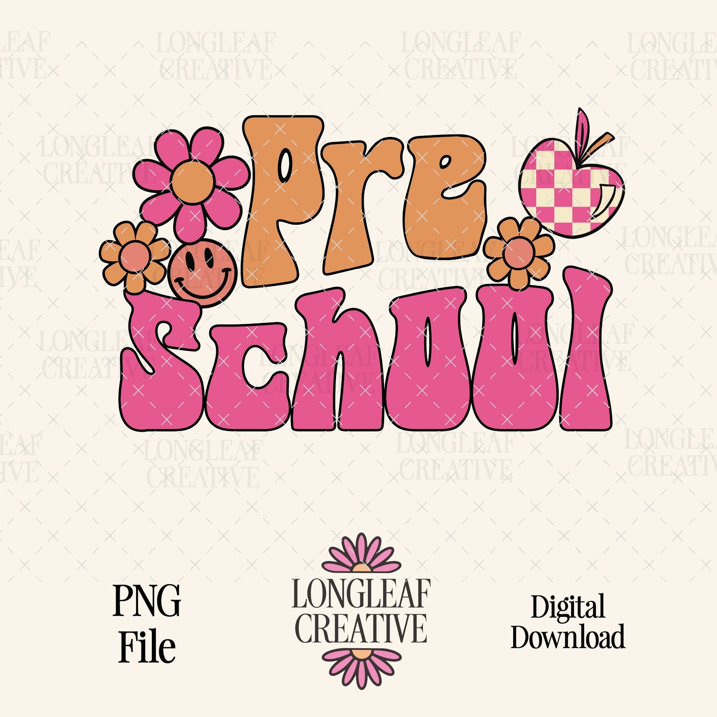 Preschool is Groovy PNG Digital Download Design File