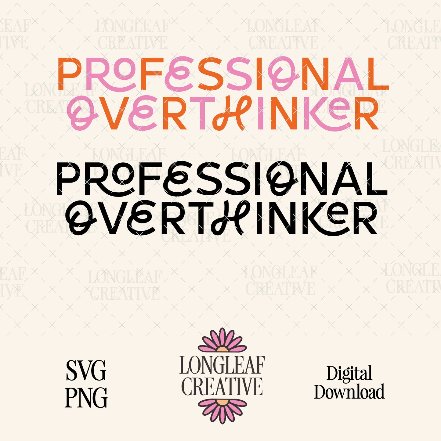 Professional Overthinker Digital Download Design File