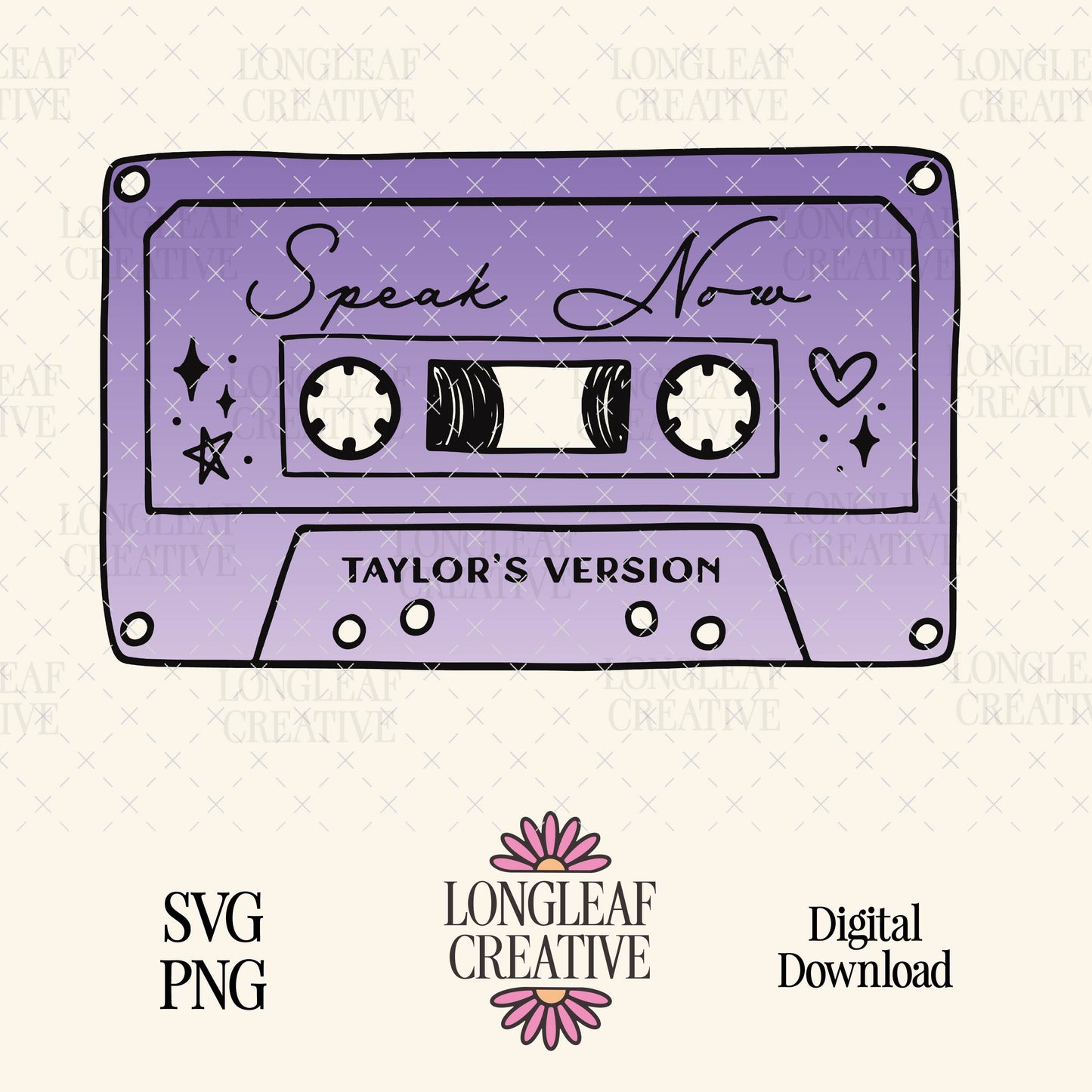 Speak Now Taylor's Version Mixtape SVG Digital Download Design File